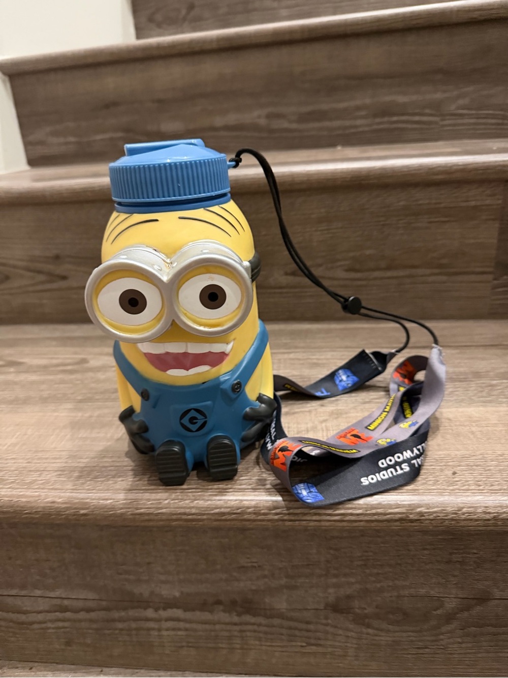 Minions Yellow & Blue Kids Water Bottle with Lanyard